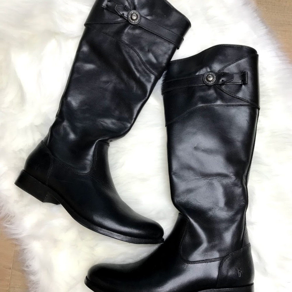 New Frye Molly Button Tall Leather Riding Boots